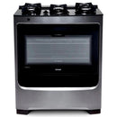 Fogão Consul 5 Bocas CFS5VAR com Trempe de Ferro Fundido com Mesa de Vidro Bivolt - Inox